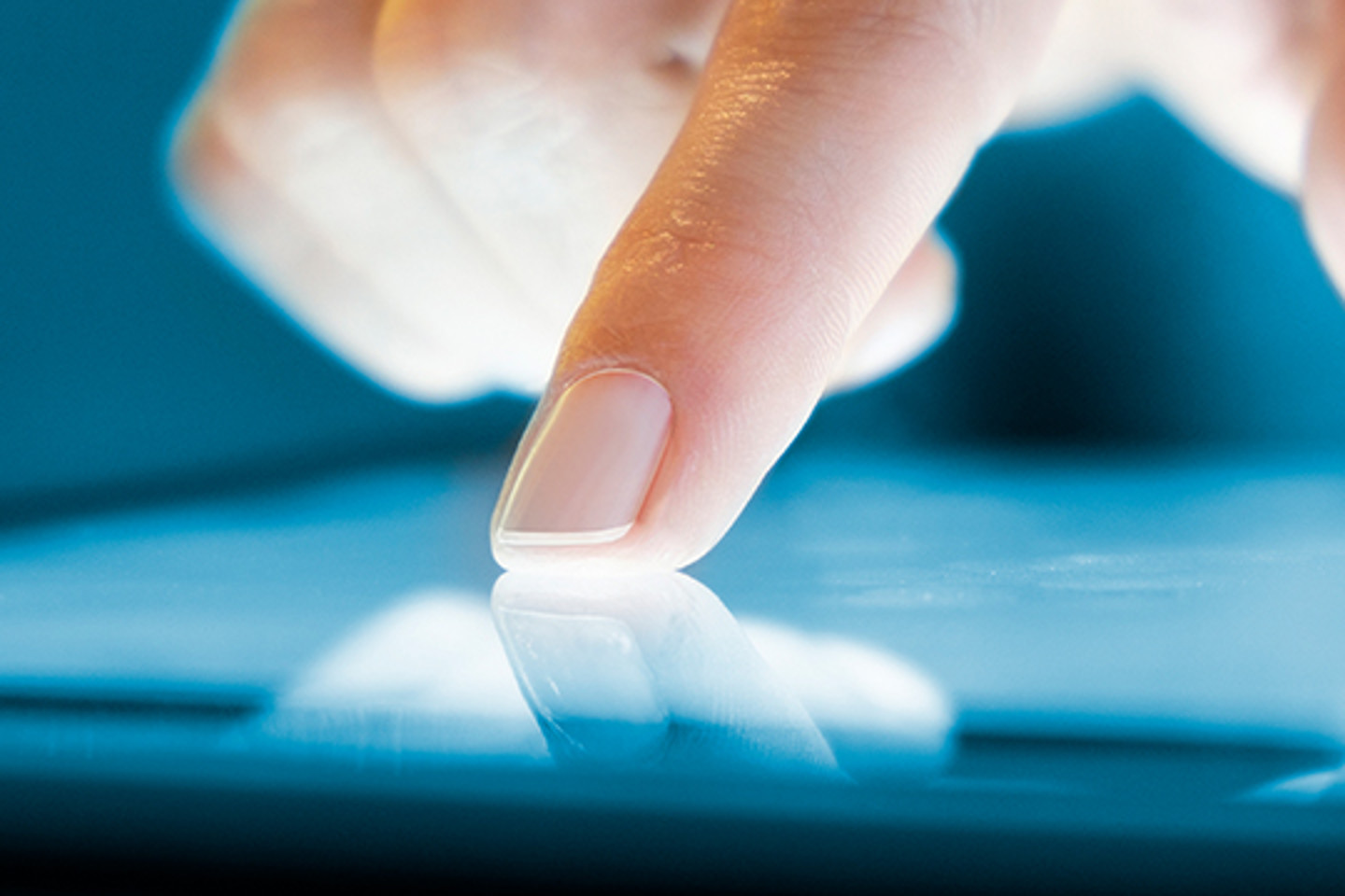 Discovery Data Portrait 1 Finger tapping on screen