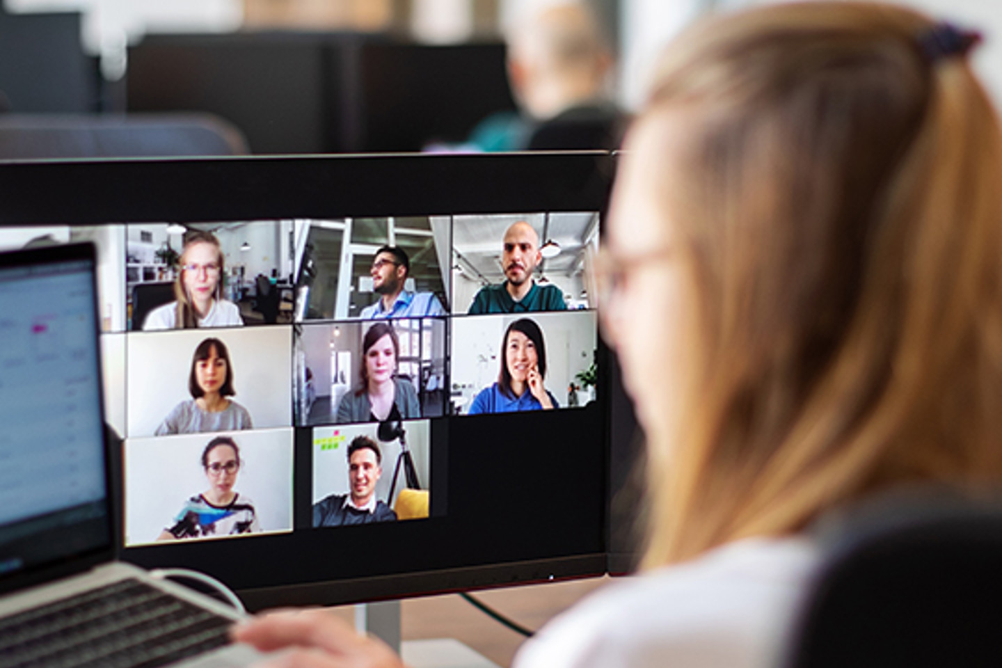 Calltower Portrait 2 woman on zoom call