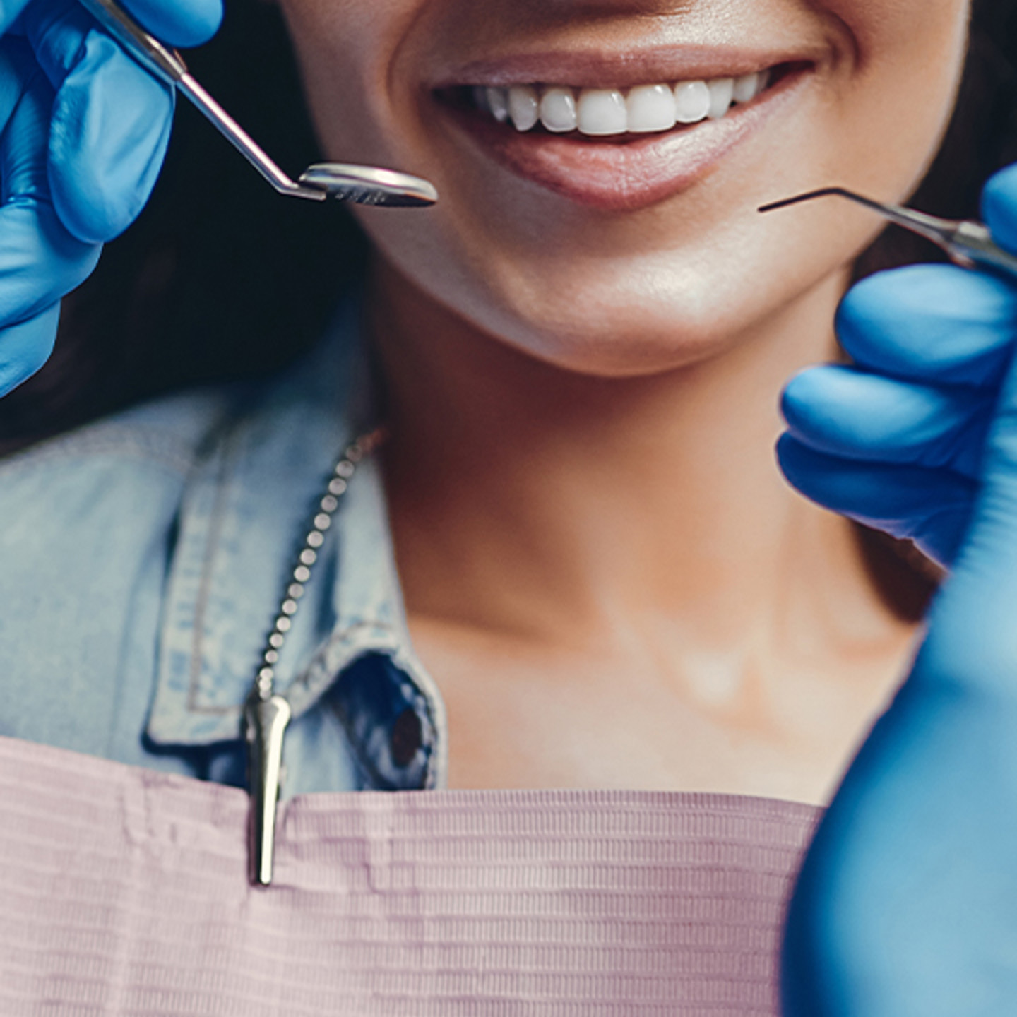 Dentive Portrait 1 Smile and dental tools