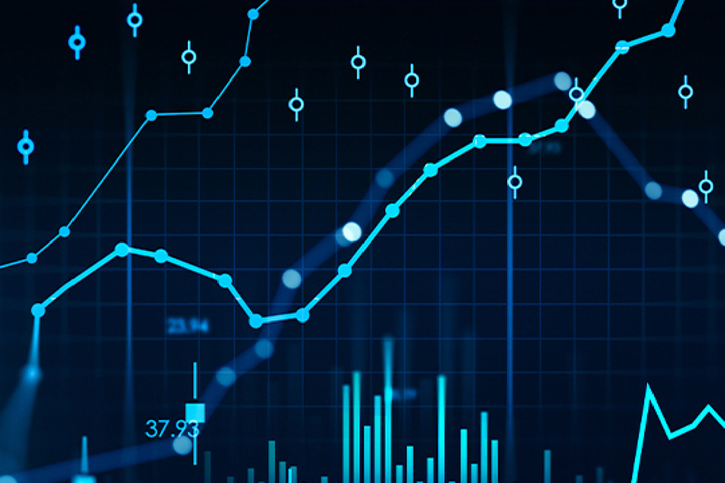 Cube Portrait 2 tech graphic of charts