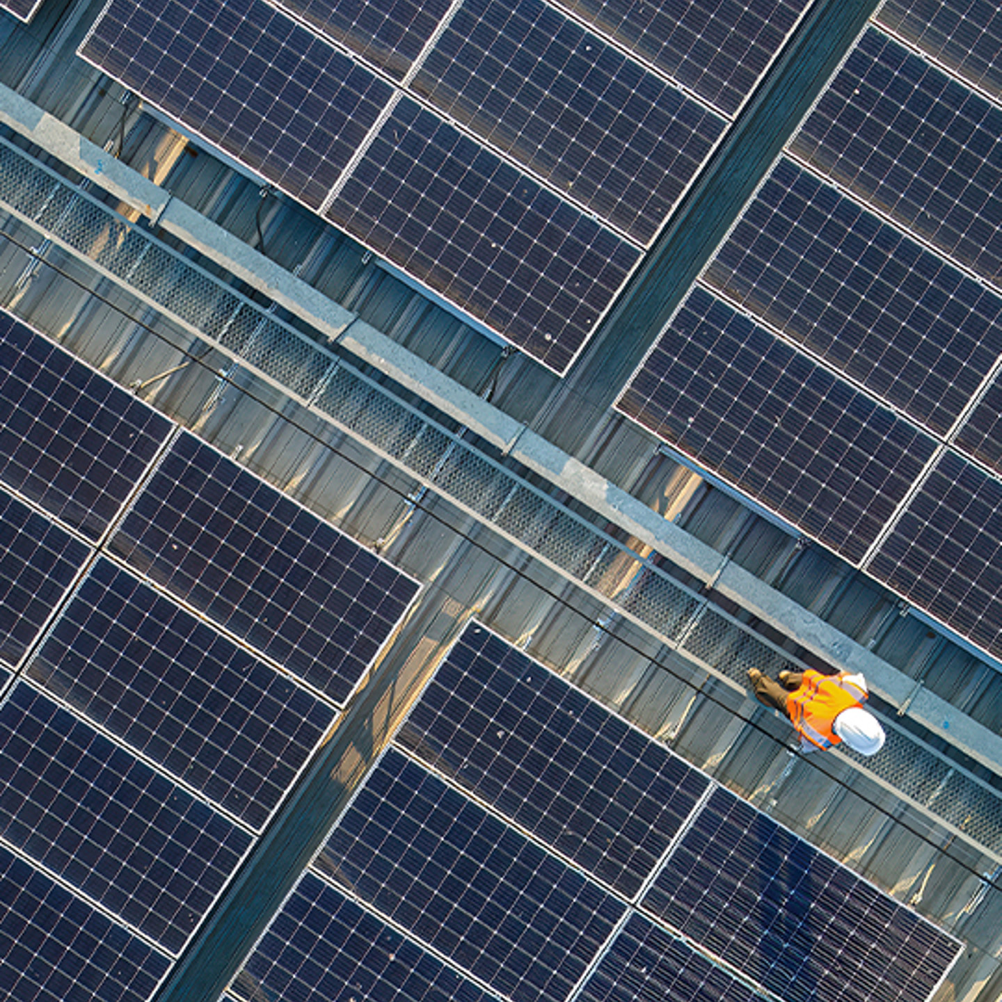 Irth Portrait 1 aerial view of solar panels