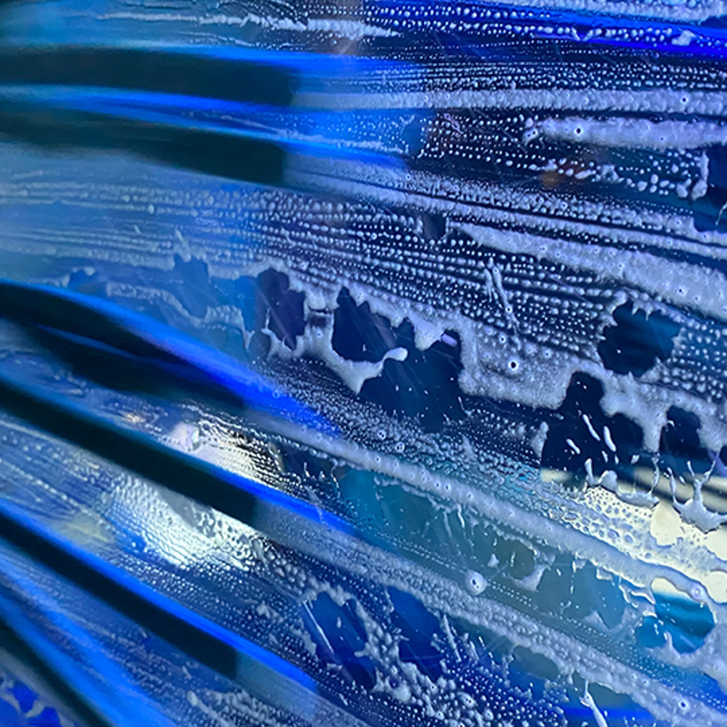 Sparkle Express Portrait 2 soap on windscreen